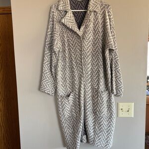 Soft Surroundings Black & White Textured Knit Jacket